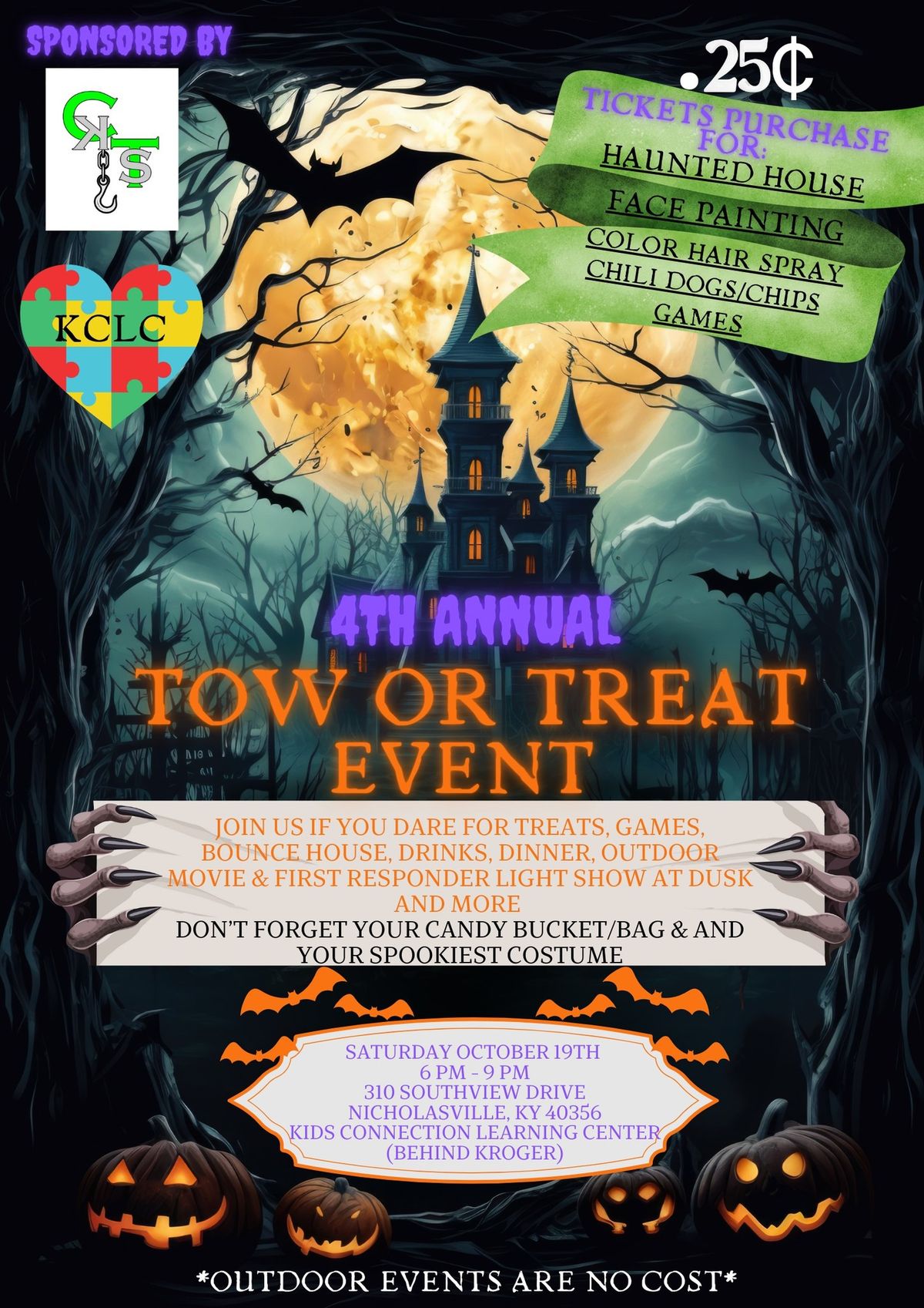 4th Annual Tow OR Treat w\/ First responders 