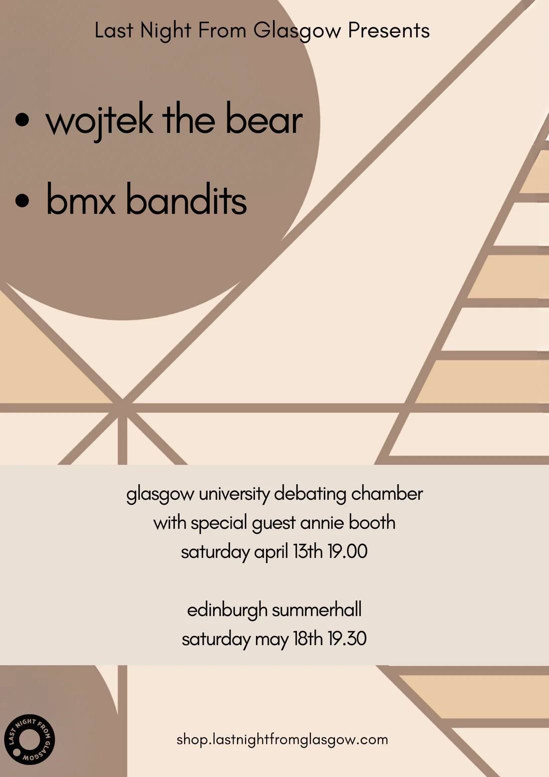 BMX Bandits & wojtek the bear at Summerhall, Edinburgh