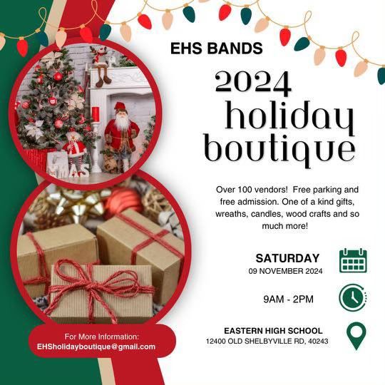 Vending at EHS Band Holiday Boutique 