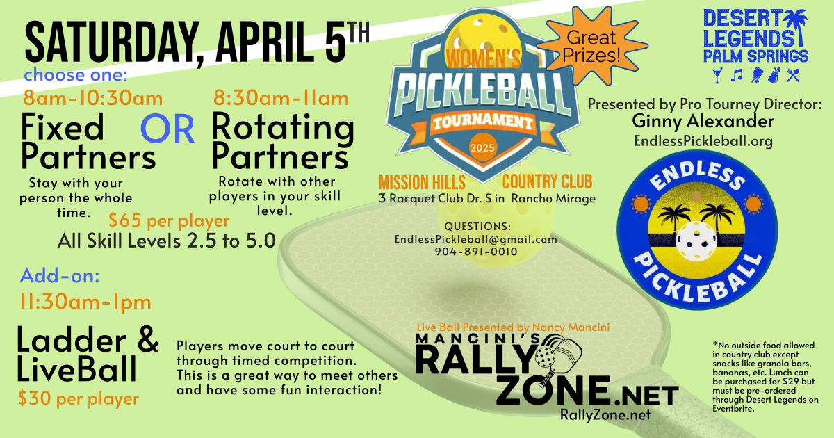 Desert Legends Pickleball Tournament