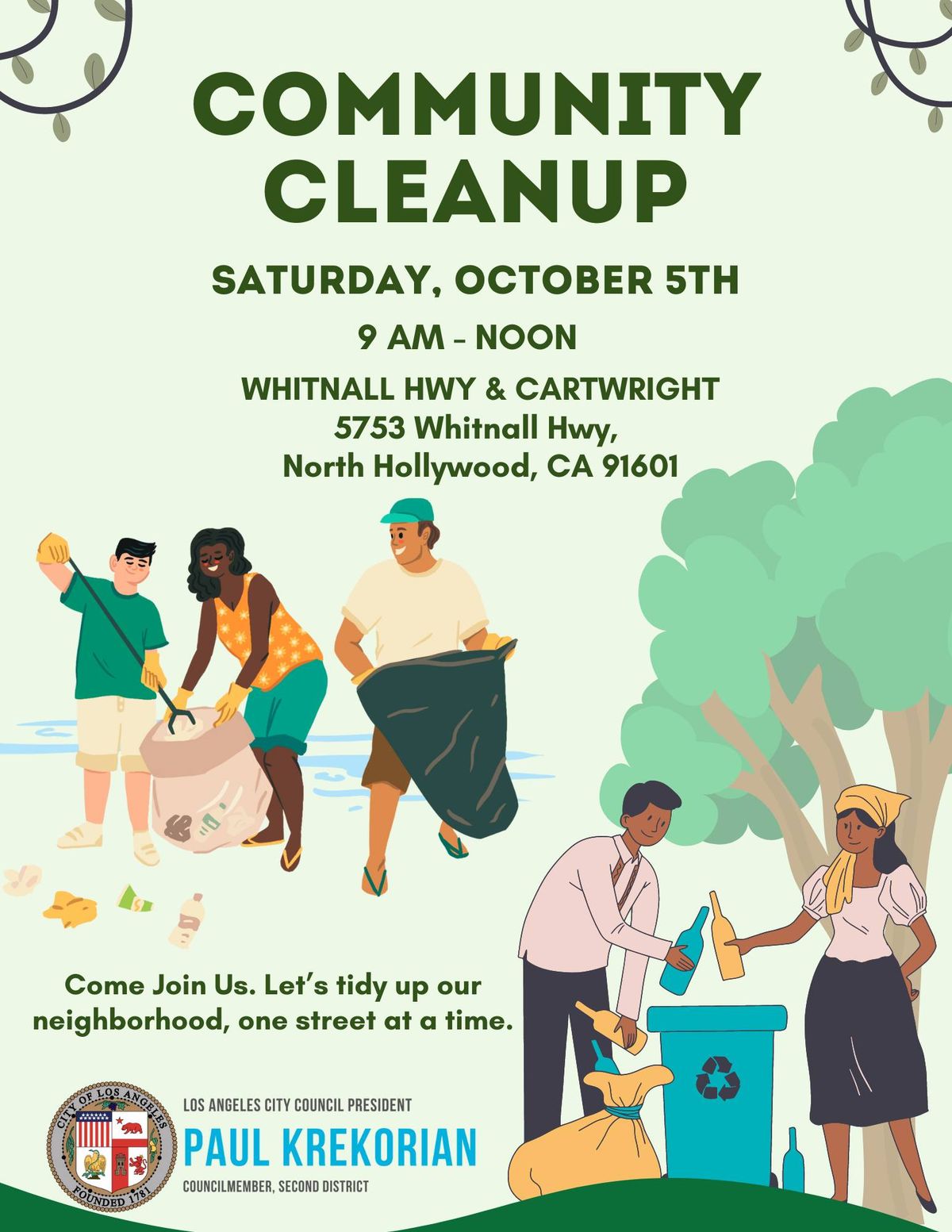 Community Cleanup at Whitnall Highway and Cartwright