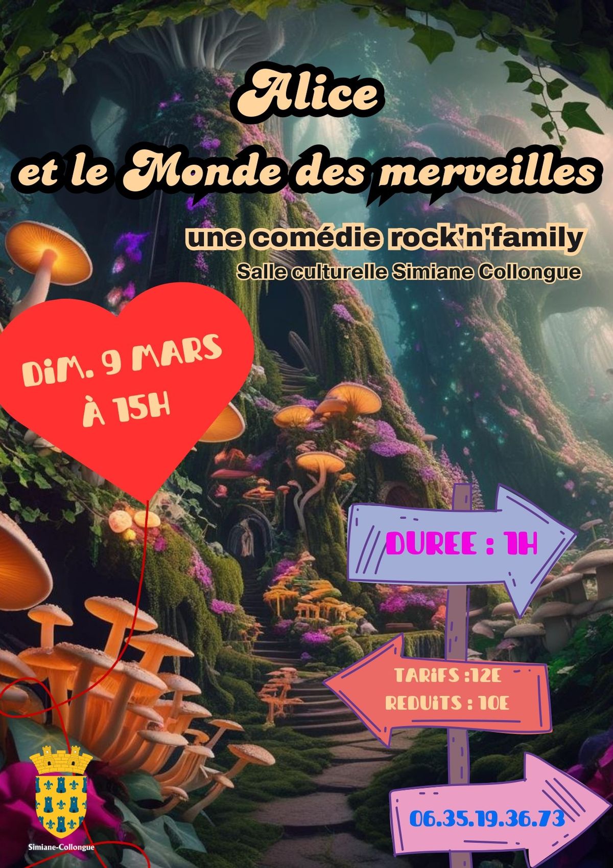 Com\u00e9die musicale familiale "Alice et le Monde des merveilles"