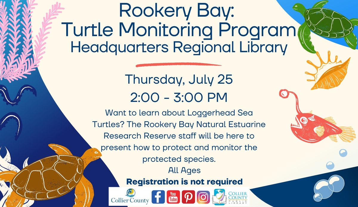 Rookery Bay:  Turtle Monitoring Program at Headquarters Regional Library