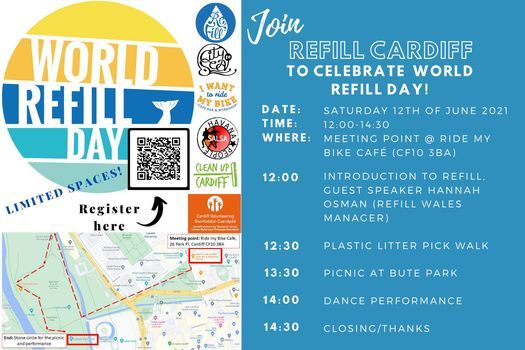 World Refill Day Cardiff Ride My Bike Cafe Cardiff 12 June 21