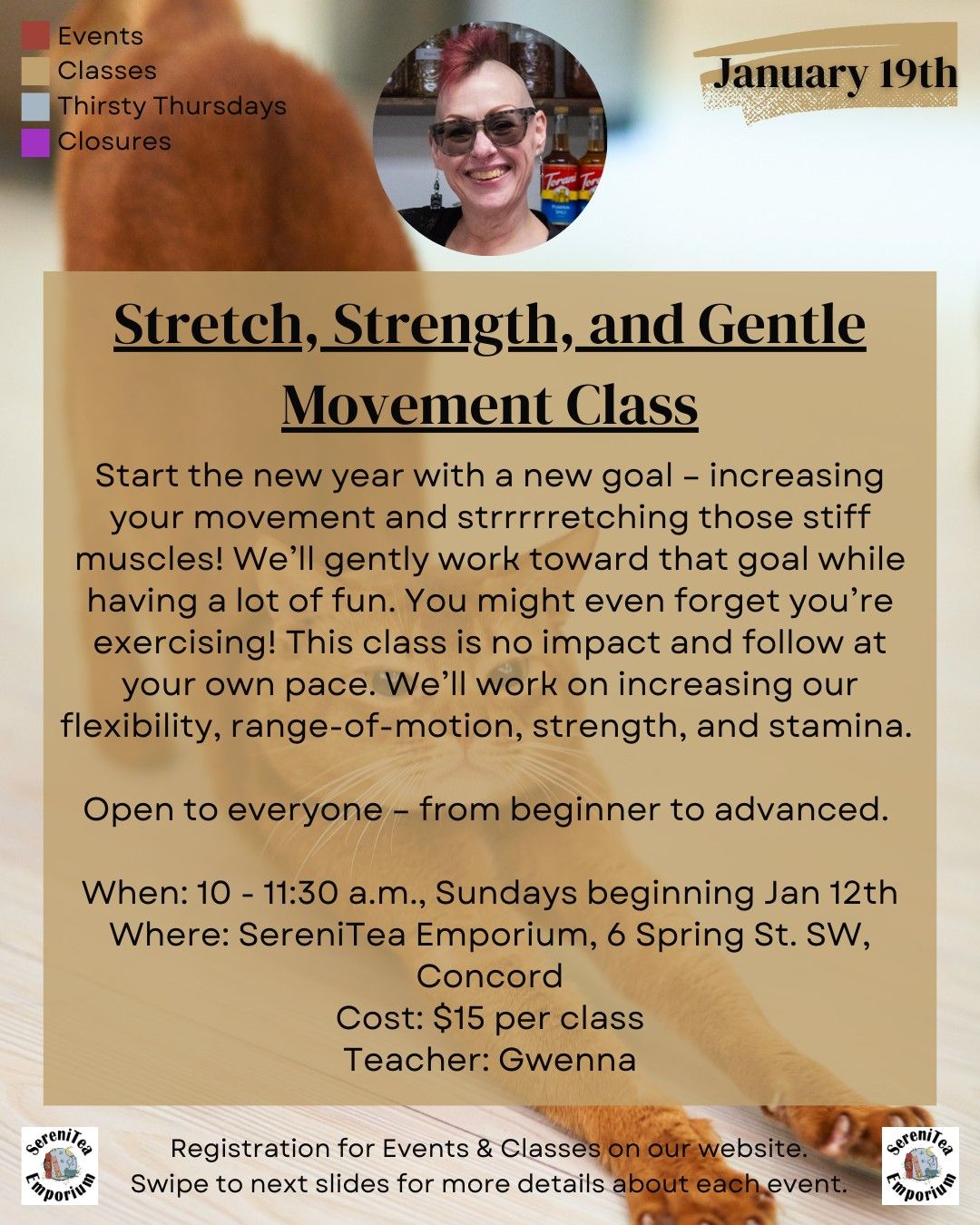 Stretch, Strength, and Gentle Movement Class