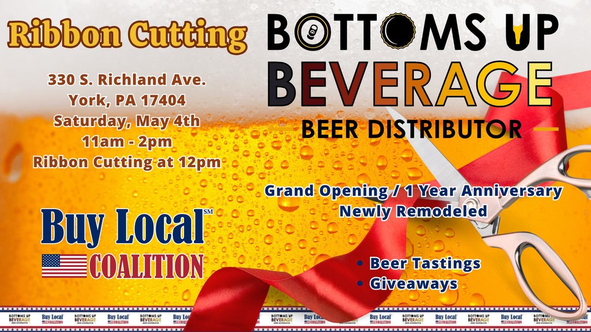 Bottoms Up Beverage Grand Opening Ribbon Cutting