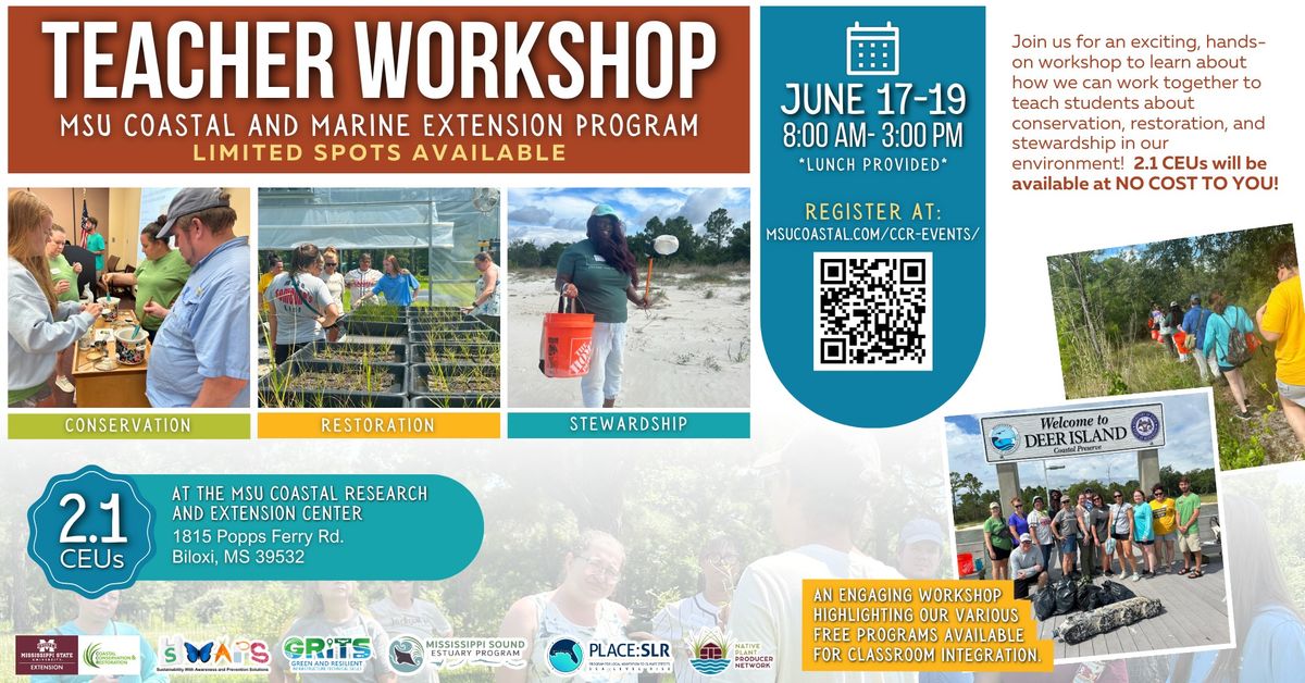 2025 Teacher Workshop- MSU Coastal and Marine Extension Center