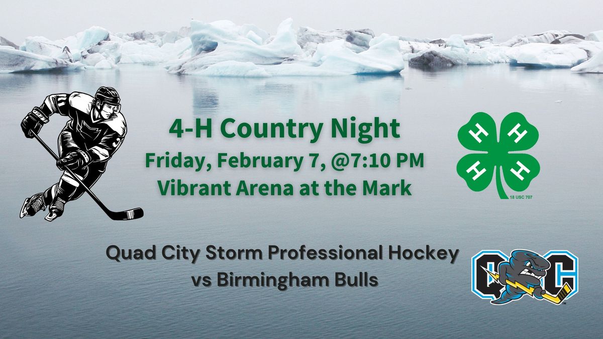 4-H & Country Night at QC Storm Hockey