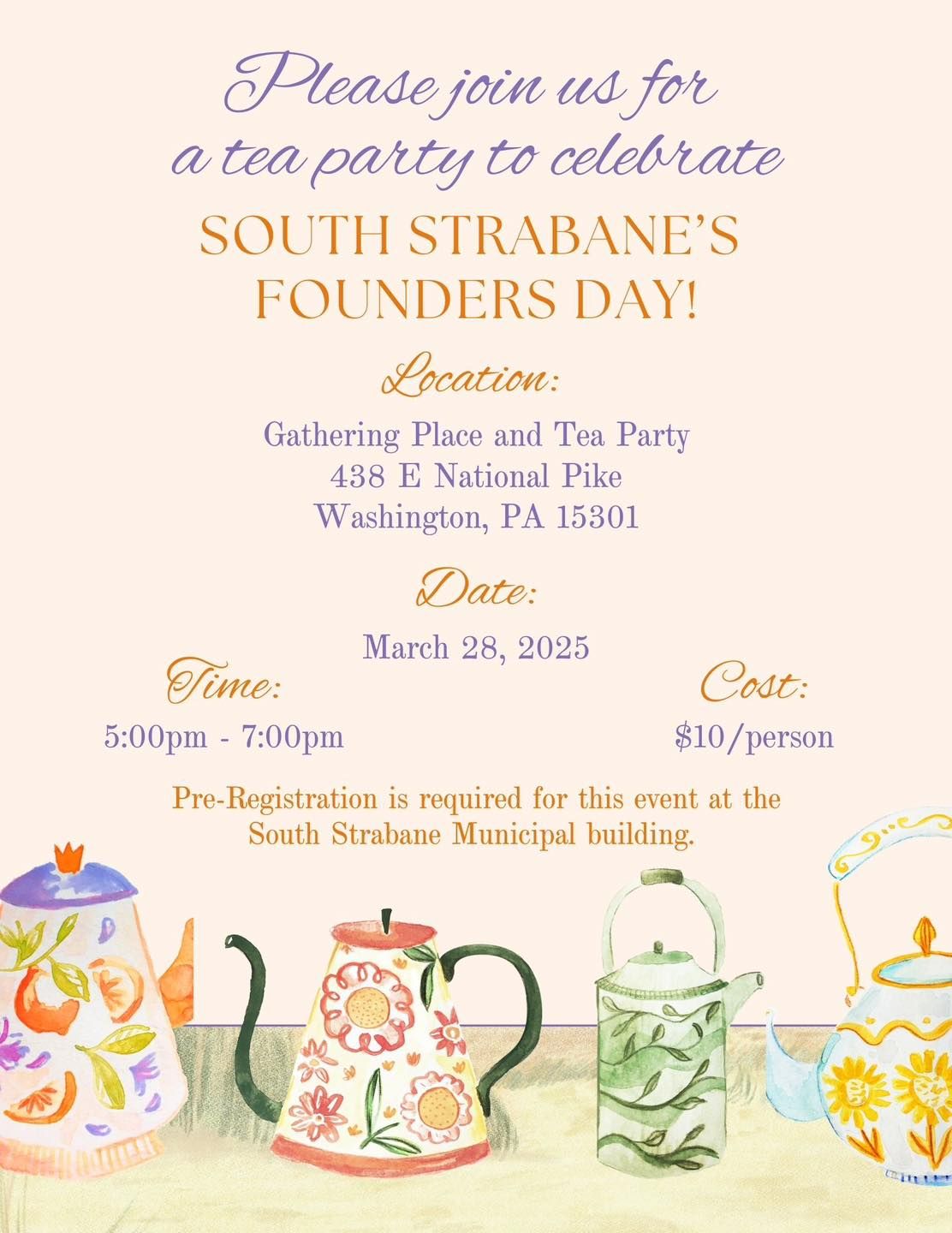 South Strabane Founders Day Tea Party