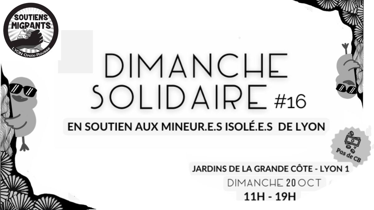 Dimanche solidaire #16 en soutien aux mineur-es isol\u00e9-es de Lyon 