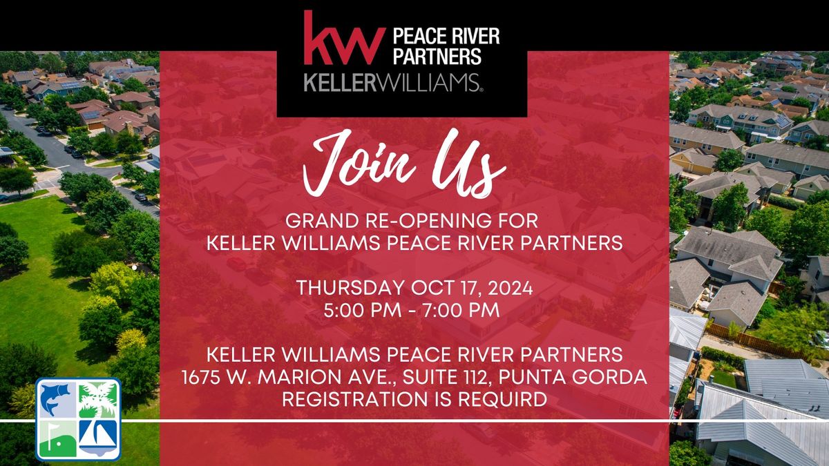 Members Only Event:  Keller Williams Peace River Partners Grand Re-Opening Celebration!