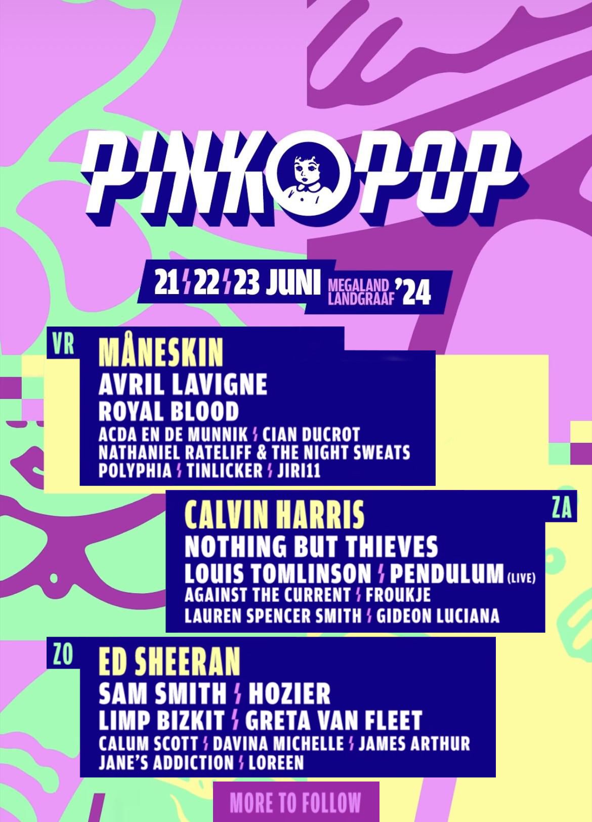  Pinkpop 2024 - Sunday - Ed Sheeran, Sam Smith, Hozier Tickets, Megaland 