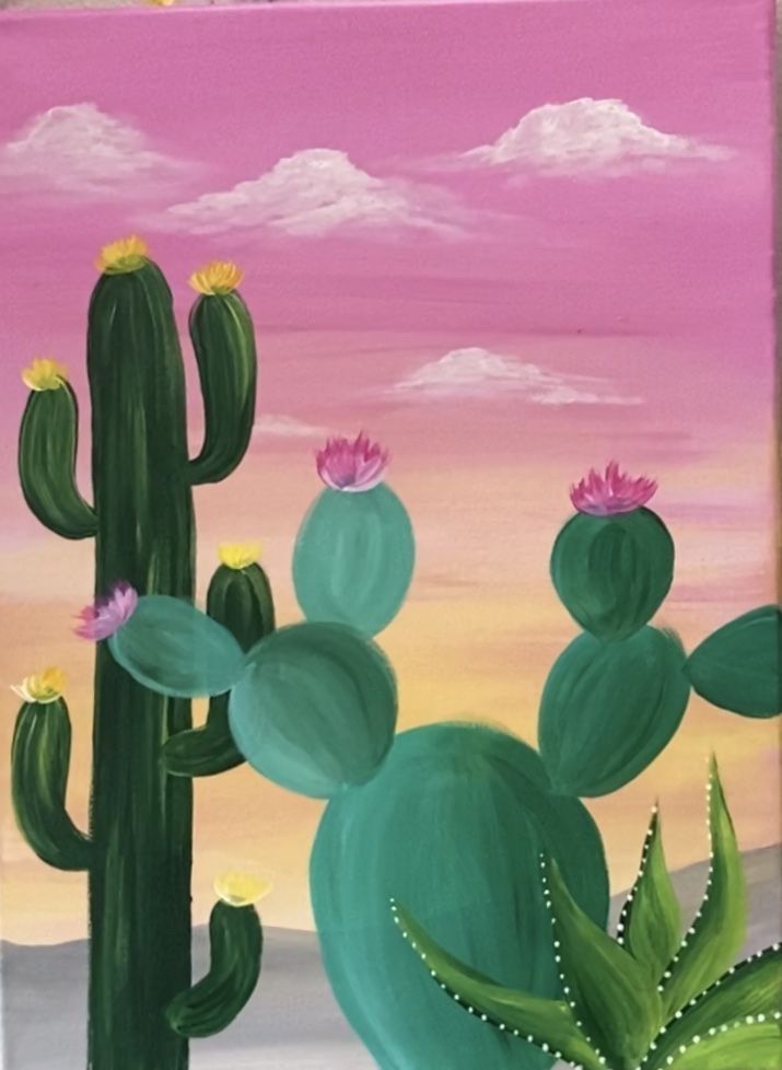 After Dark Paint + Sip Cactus Edition