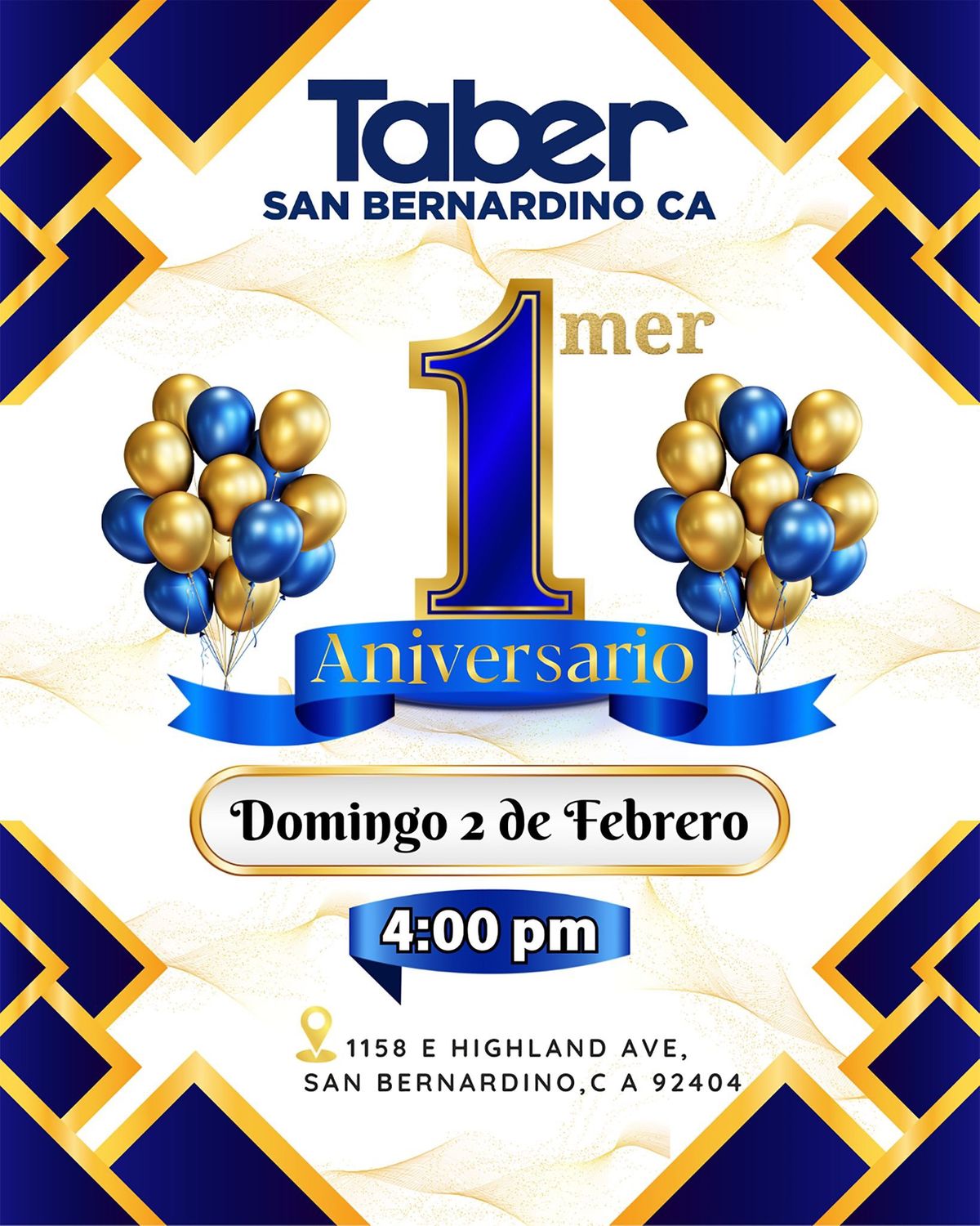 Taber San Bernardino's 1st Anniversary