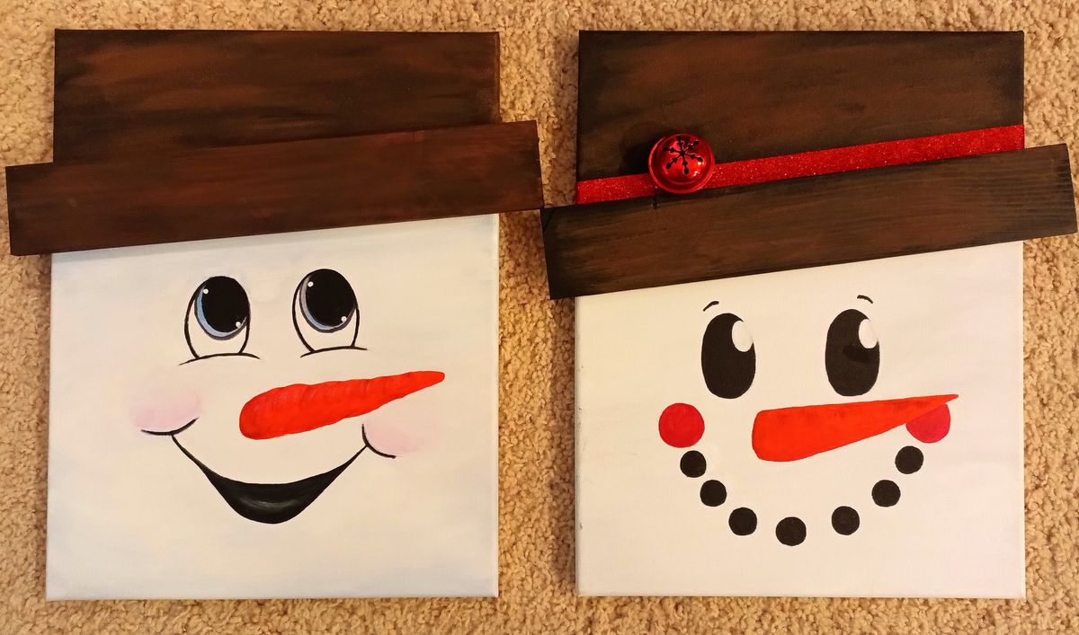 "SNOWMAN" MAKE IT YOUR OWN!  Gail Beck ART Paint Class $35.00