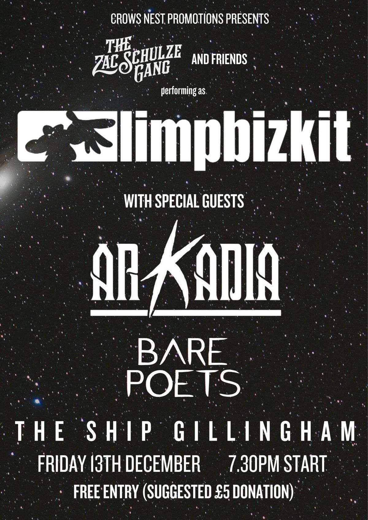 LIMP BIZKIT (by ZSG) \/ ARKADIA \/ BARE POETS - Ship Gillingham