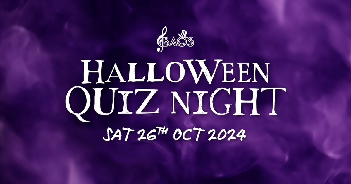 BAOS - HALLOWEEN QUIZ NIGHT