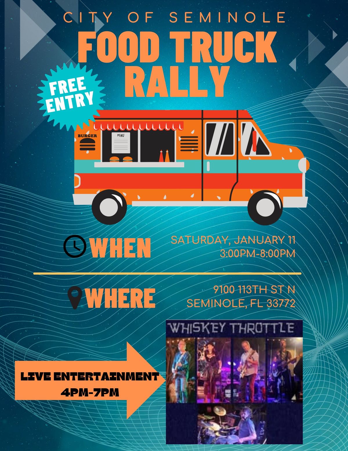 Whiskey Throttle Live Seminole Food Truck Rally 