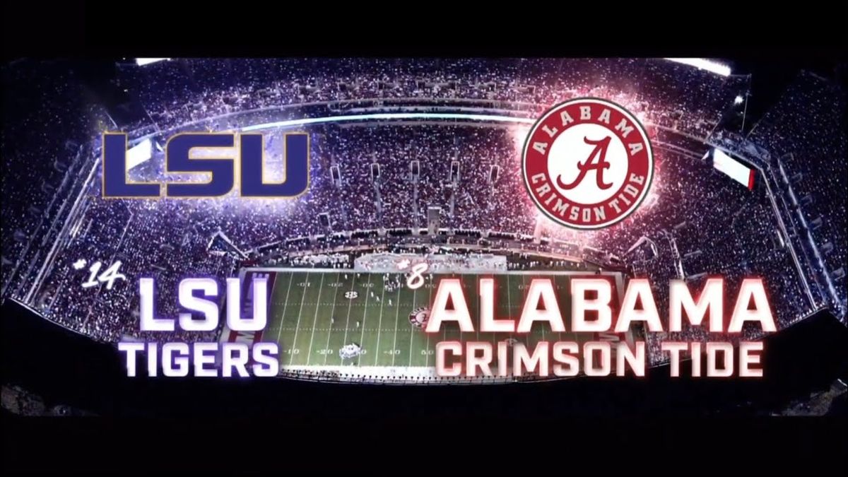 Alabama Crimson Tide at #14 LSU Tigers Football