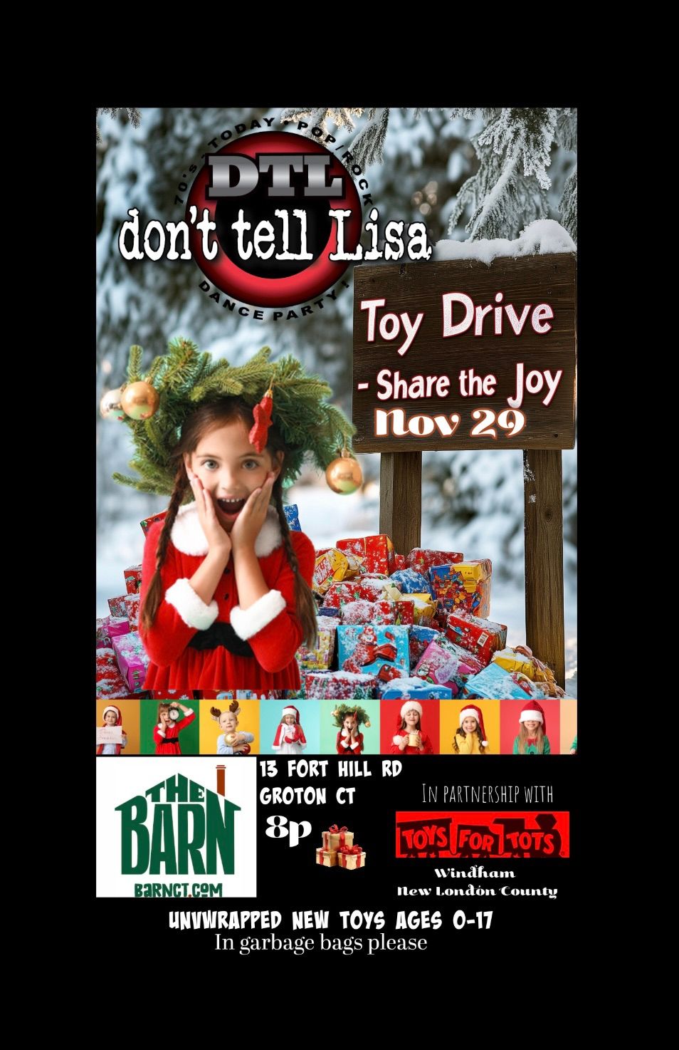 TOY DRIVE w\/ Don\u2019t Tell Lisa @ The Barn