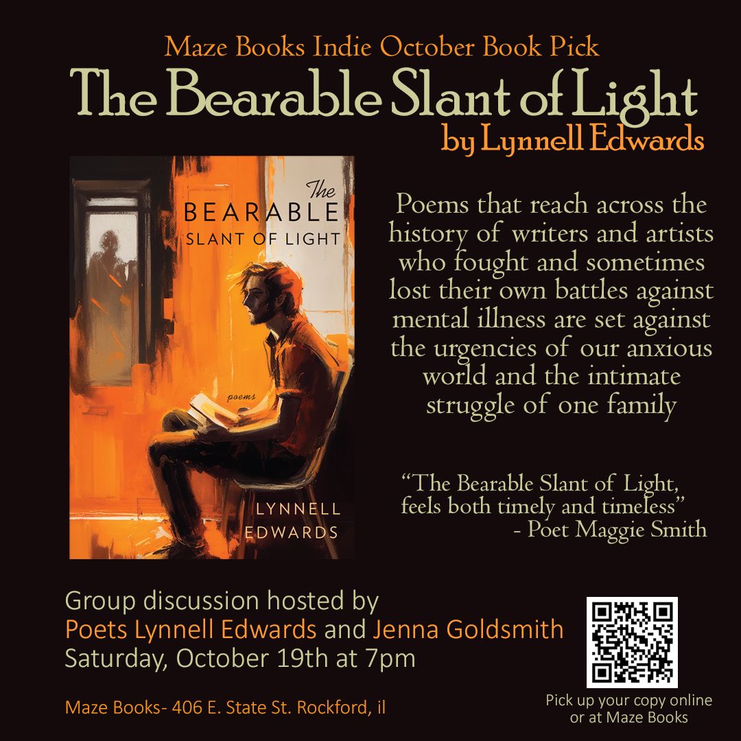 October Maze Books Indie Book Discussion w\/ Author Lynnell Edwards and Poet Laureate Jenna Goldsmith