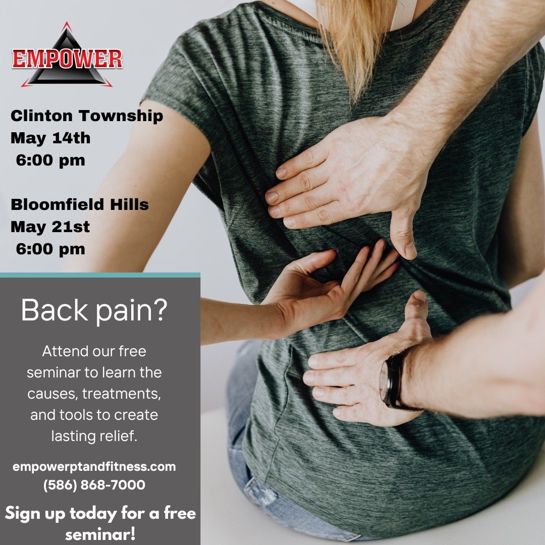 Beat Back Pain- FREE SEMINAR!