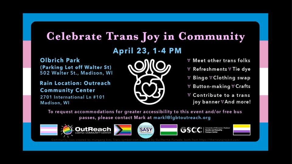 Celebrate Trans Joy In Community 502 Walter St Madison WI 53714 celebrate-trans-joy-in-community-502-walter-st-madison-wi-53714