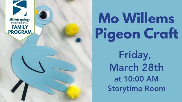 Mo Willems Pigeon Craft (Family Program)