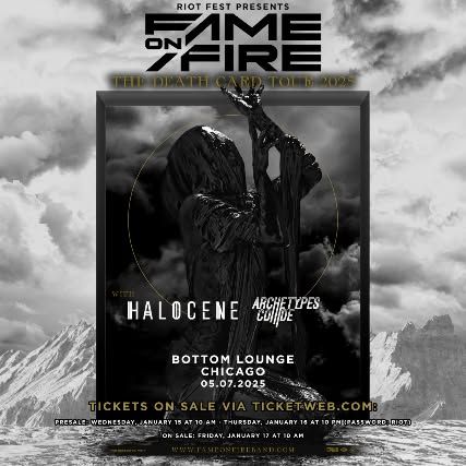 Fame on Fire - The Death Card Tour with Halocene and Archetypes Collide