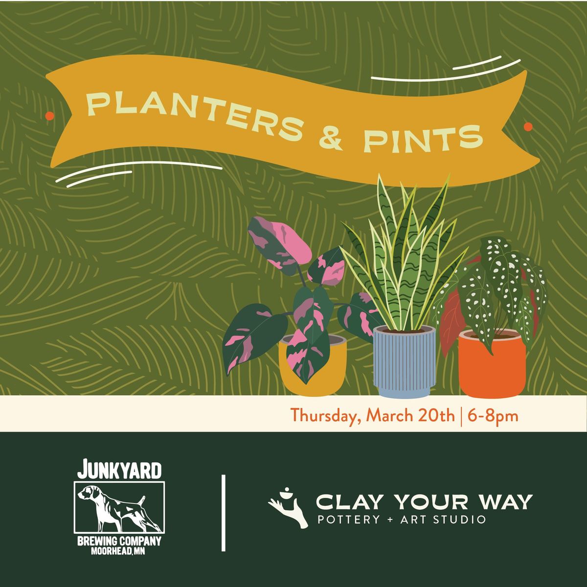 \ud83c\udf3f\ud83c\udf7a Planters & Pints : CYW x Junkyard Brewing | Thursday, March 20th: 6-8pm \ud83c\udf7a\ud83c\udf3f