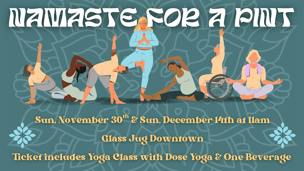 Namaste for a Pint Yoga Class
