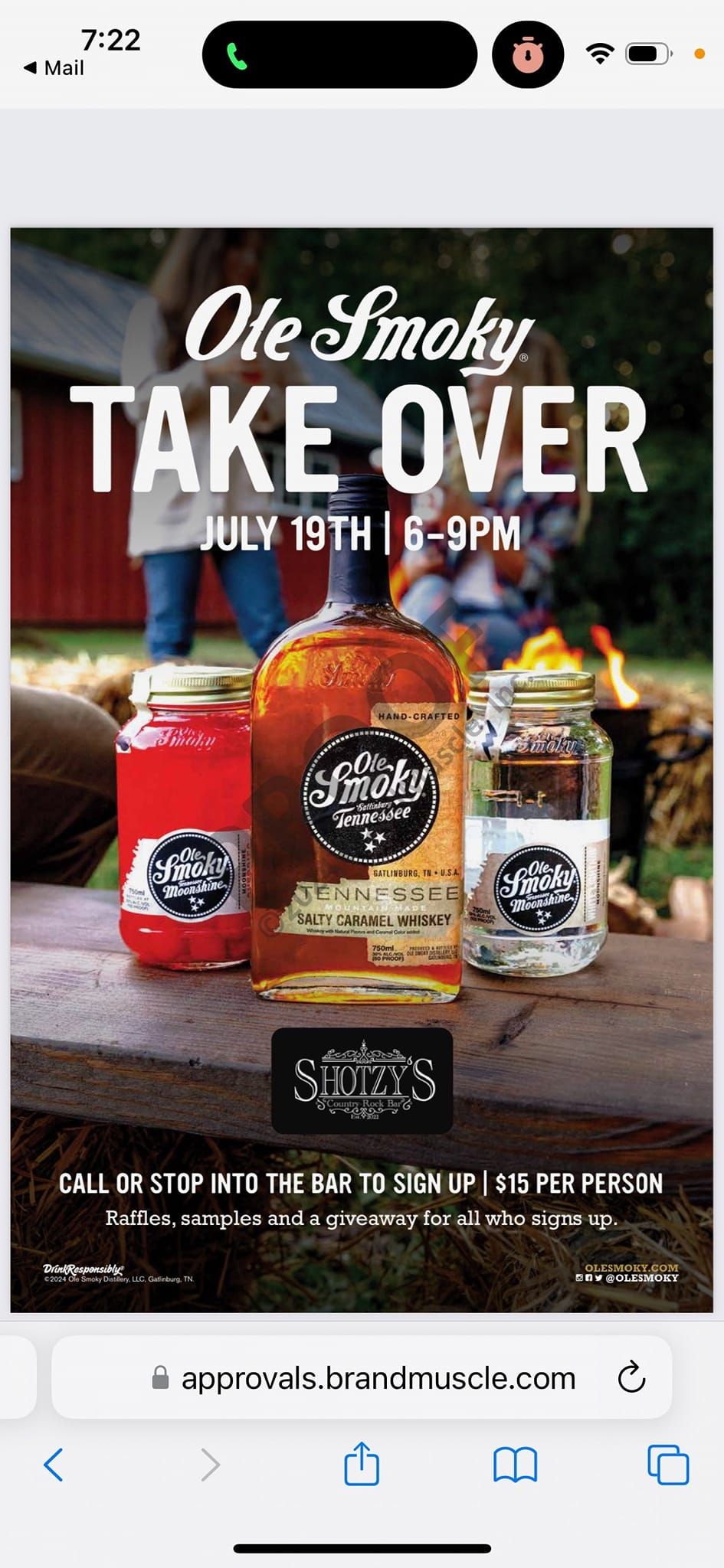 Ole Smoky TAKE OVER at Shotzy's 
