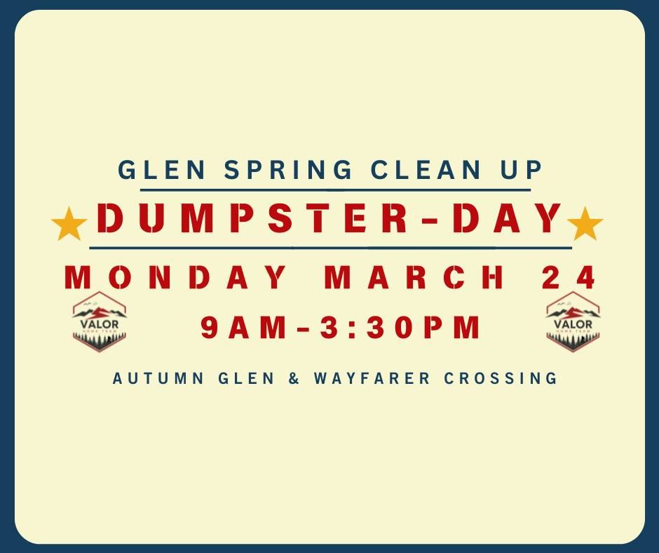 The Glen Clean Up Dumpster Day