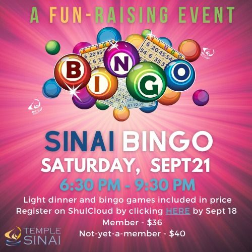 Sinai Bingo FUN-raising Event!