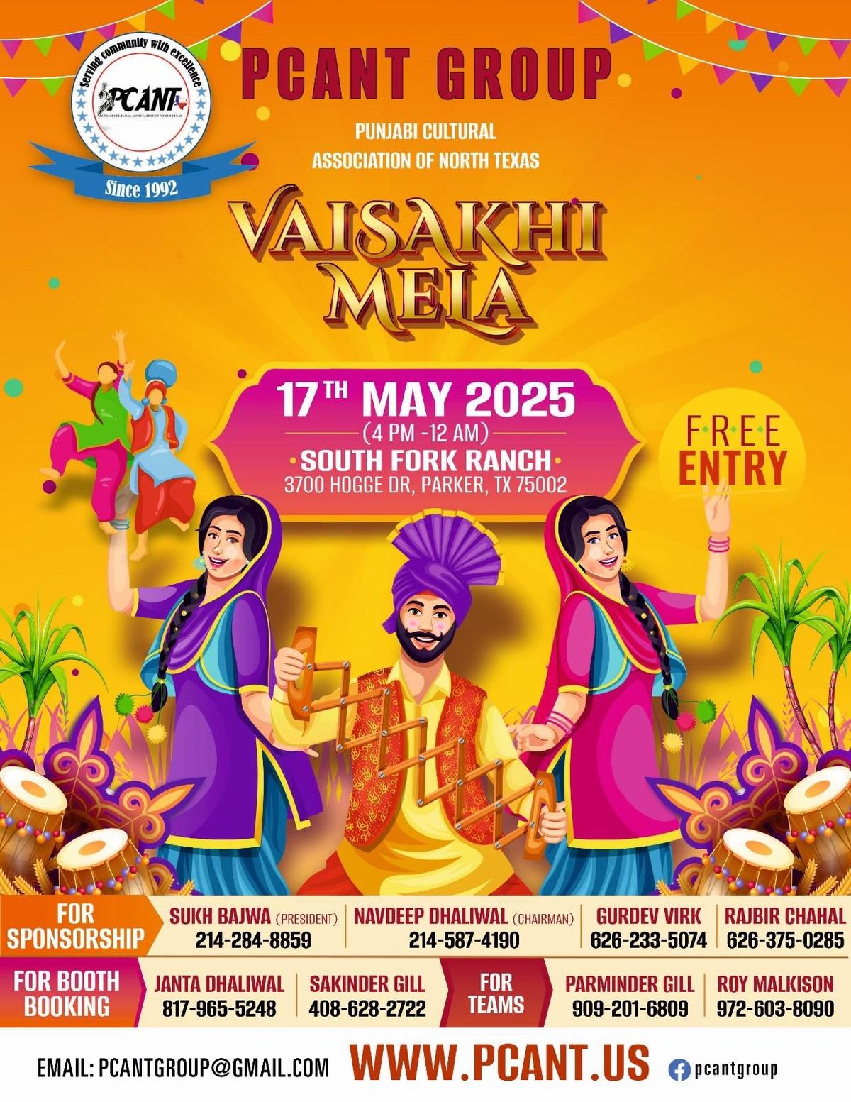 Texas Official Vaisakhi Mela-2025 By PCANT Group