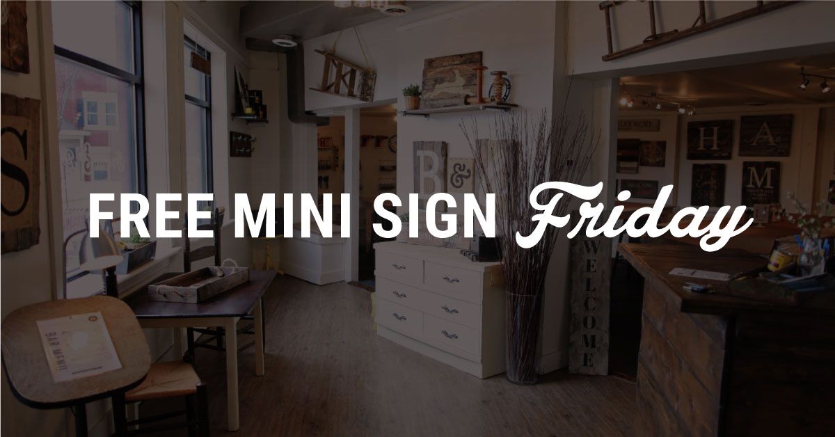 FREE BONUS SIGN FRIDAY! PICK YOUR PROJECT WORKSHOP (16+ YEARS)