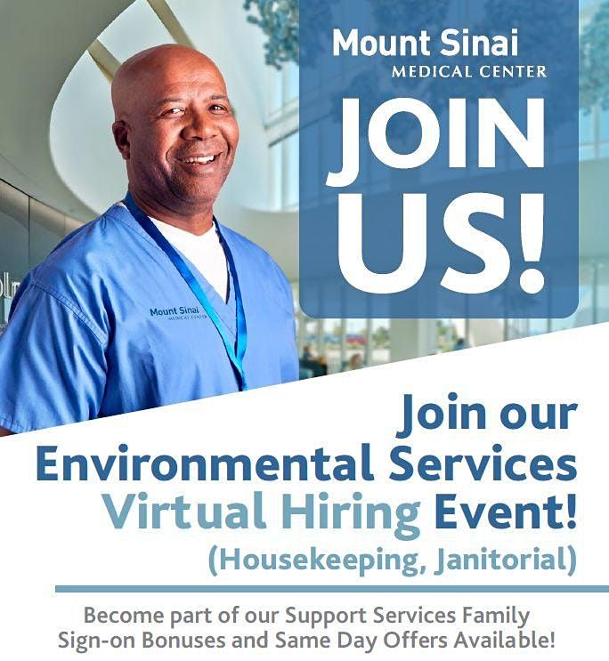 Food and Nutrition  Hiring Event With Mount Sinai