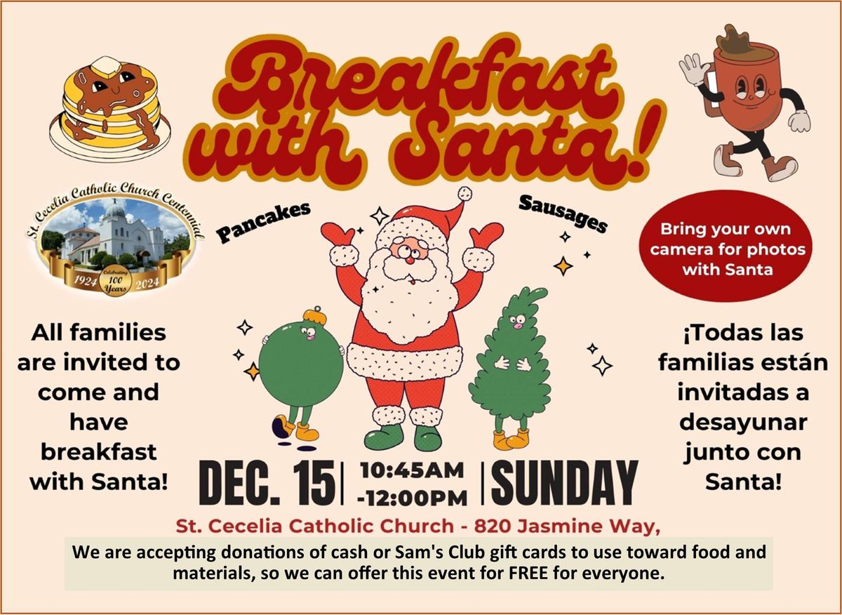 Breakfast with Santa at St. Cecelia Church