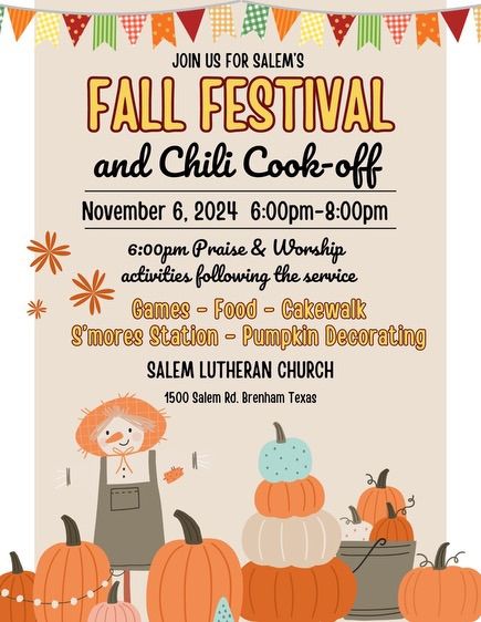 Salem\u2019s Fall Festival & Chili Cook Off