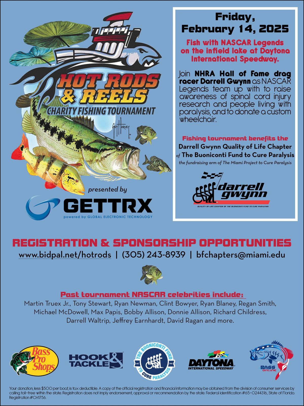 Hot Rods & Reels Daytona to benefit The Darrell Gwynn Chapter of The Buoniconti Fund