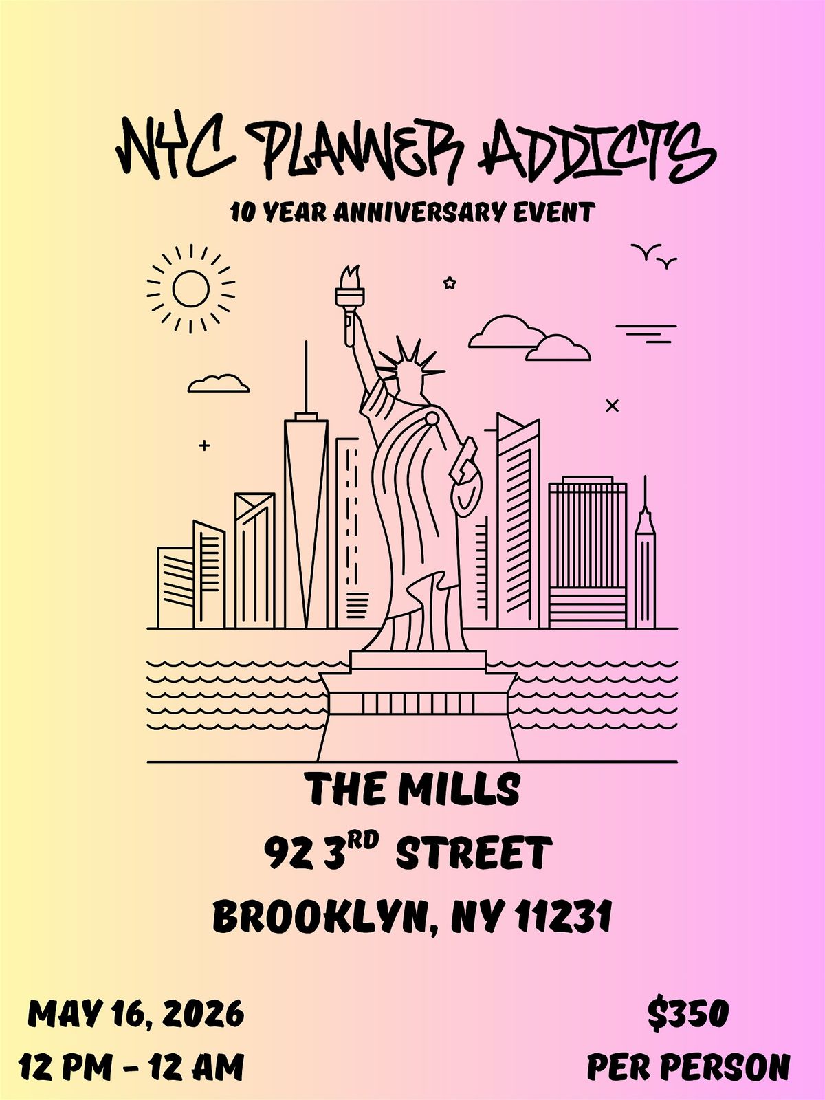 NYC Planner Addict's 10th Year Anniversary Event