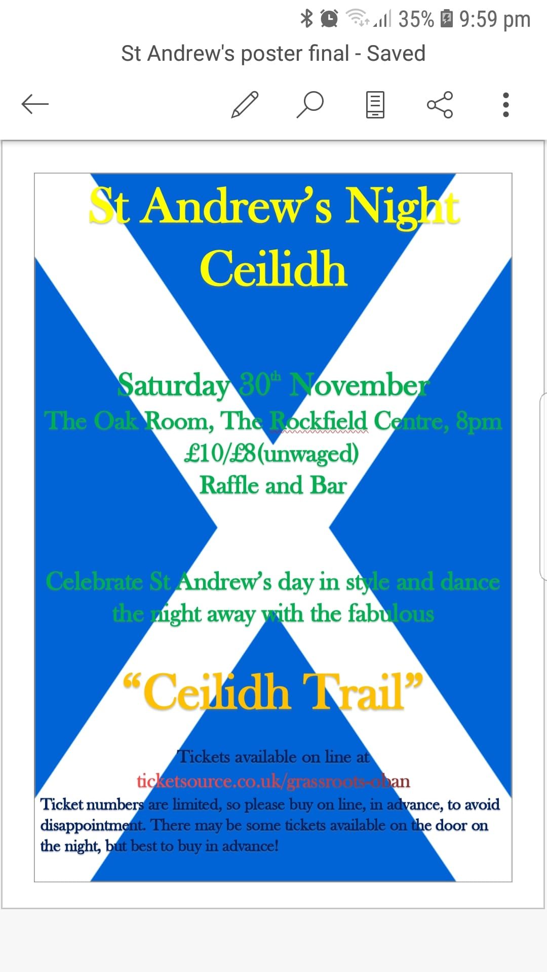 St Andrew's night ceilidh 