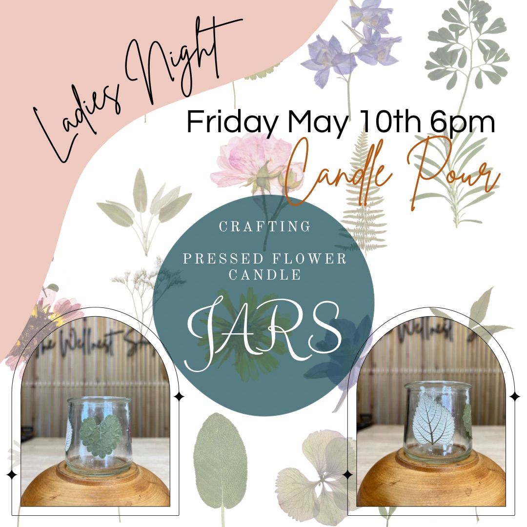 Beeswax Candle Pour & Pressed Flower Jar Event 