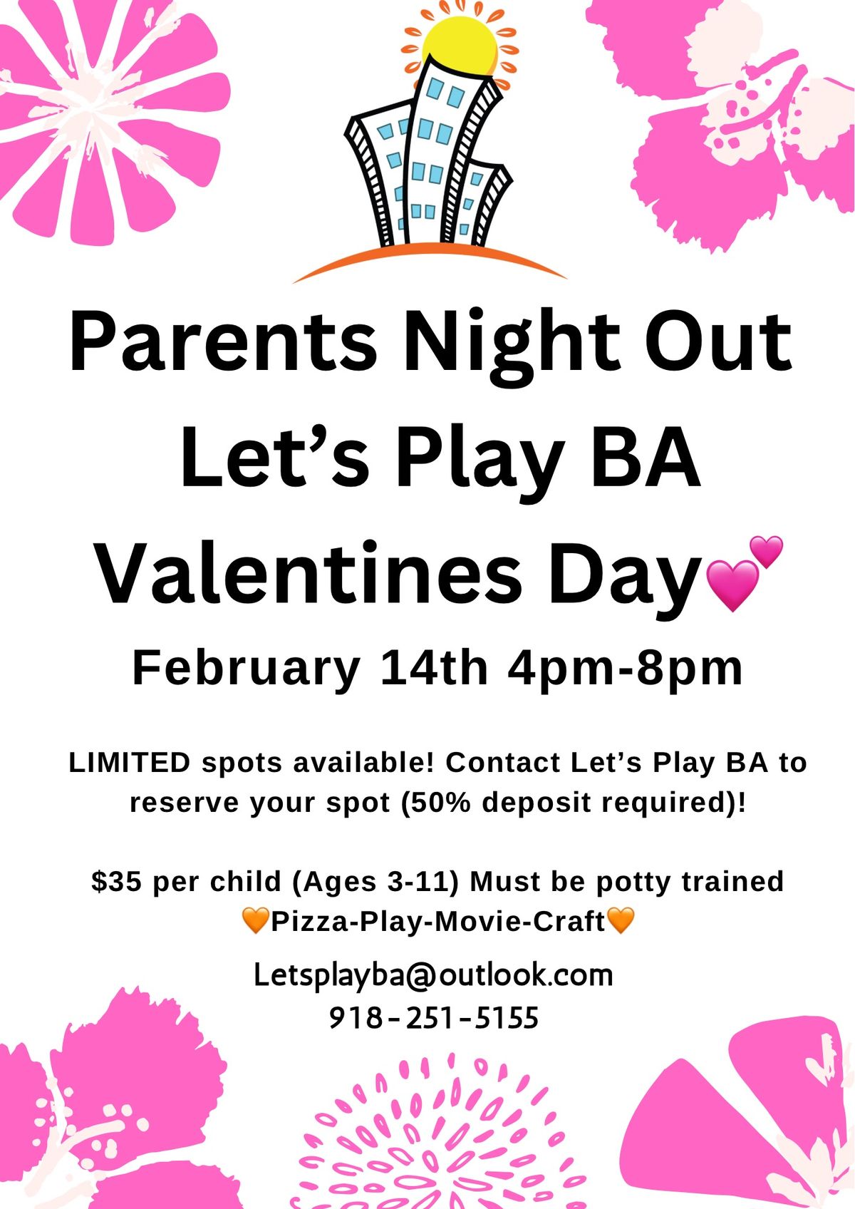 Valentines Parents Night Out\u2763\ufe0f\u2763\ufe0f\u2763\ufe0f