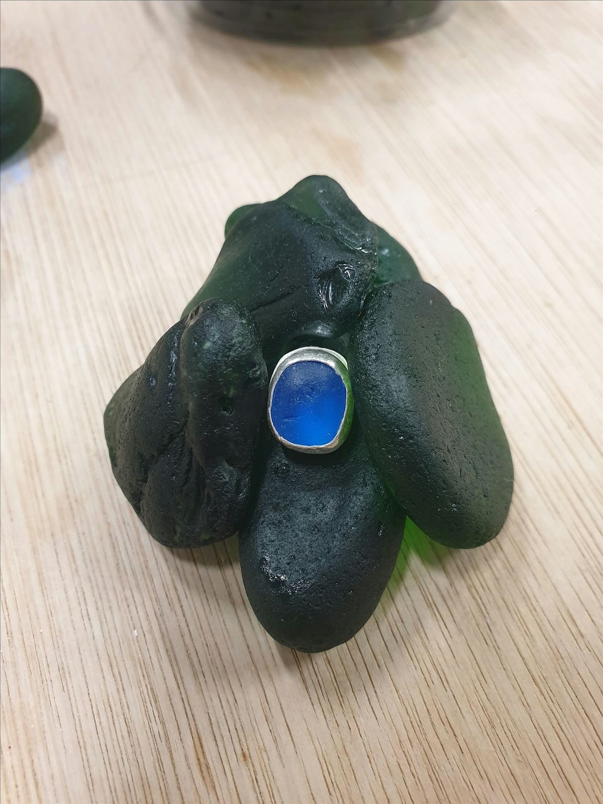 Sea glass Pendant - Silver Workshop