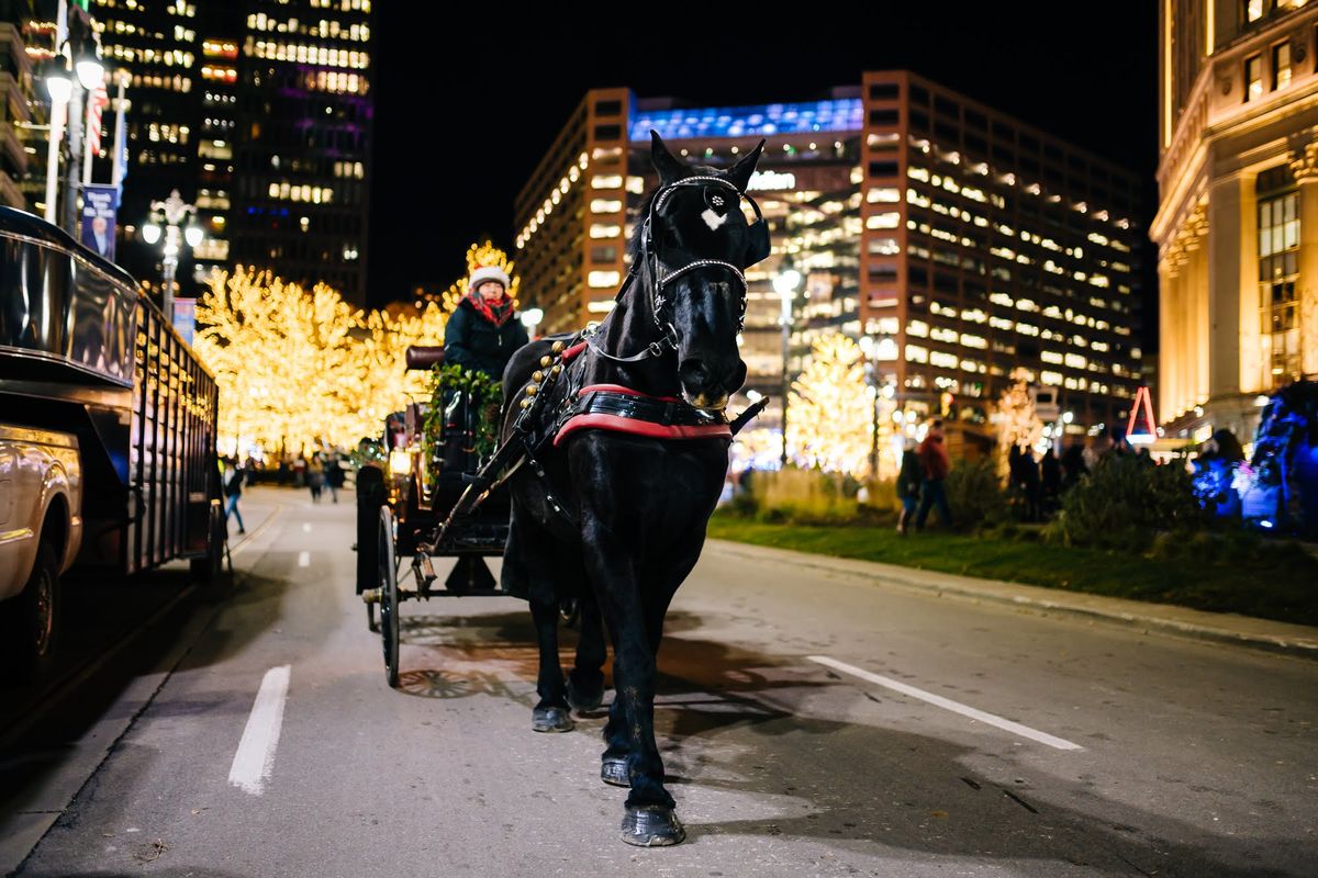 Holiday Carriage Rides in Downtown Detroit