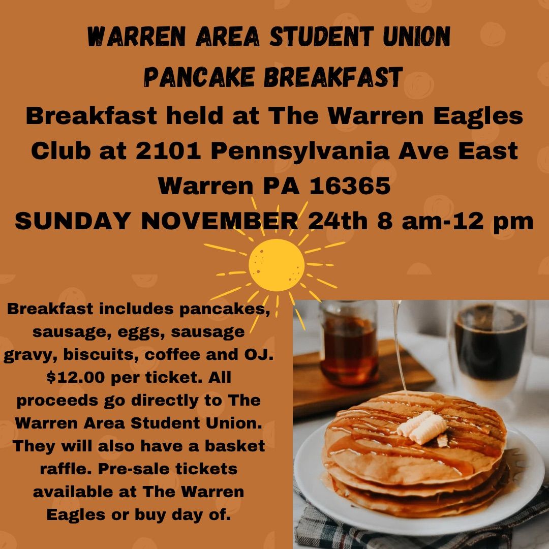 Warren Area Student Union benefit breakfast 