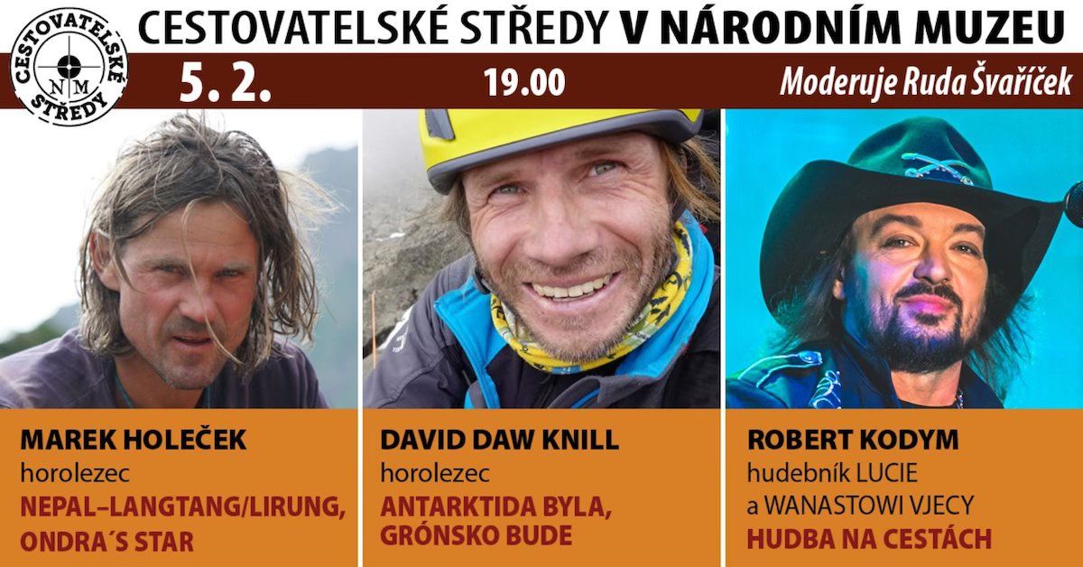 Cestovatelsk\u00e9 st\u0159edy v NM: Marek Hole\u010dek,  David Knill, Robert Kodym