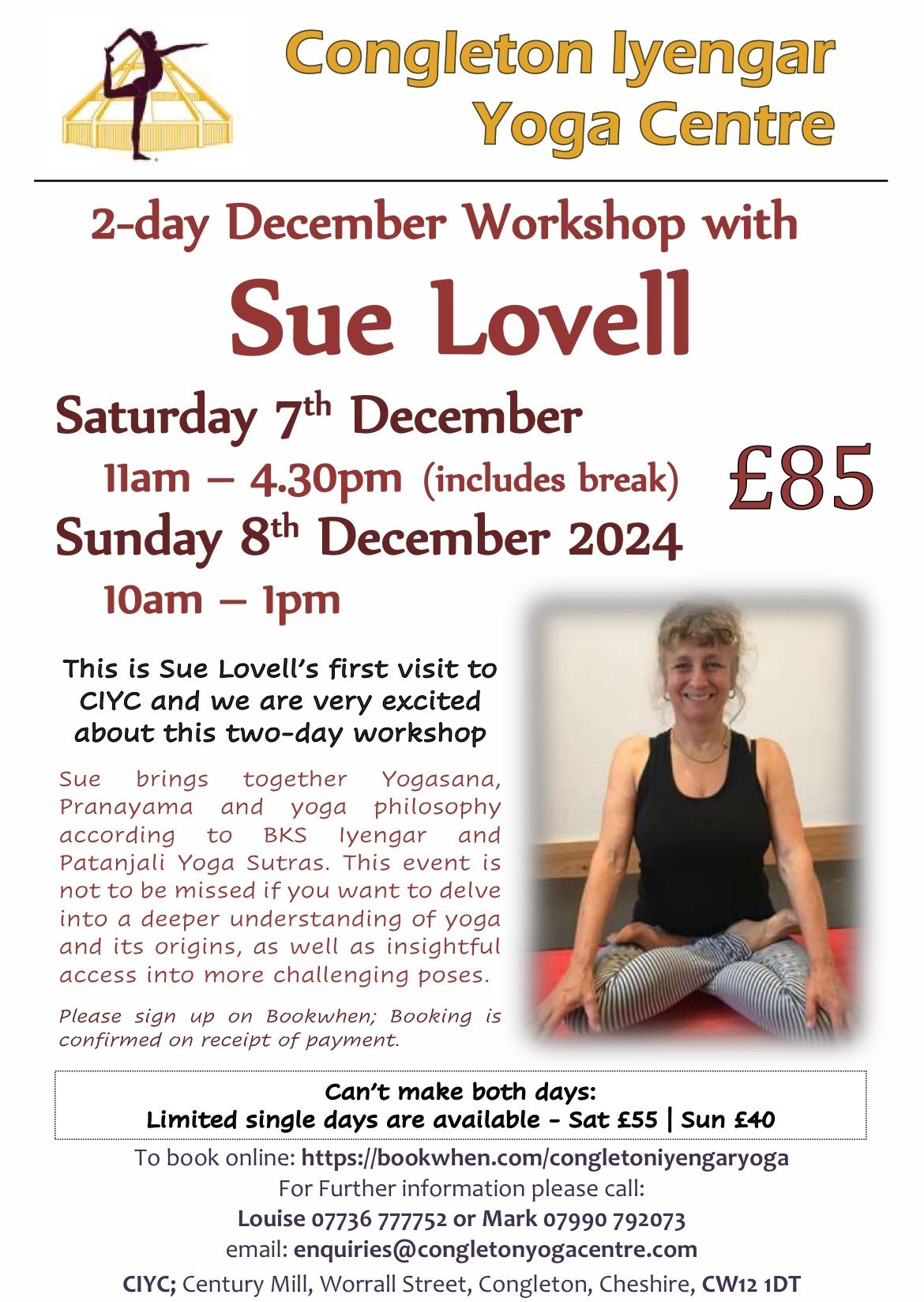 Sue Lovell Weekend Yoga Workshop 