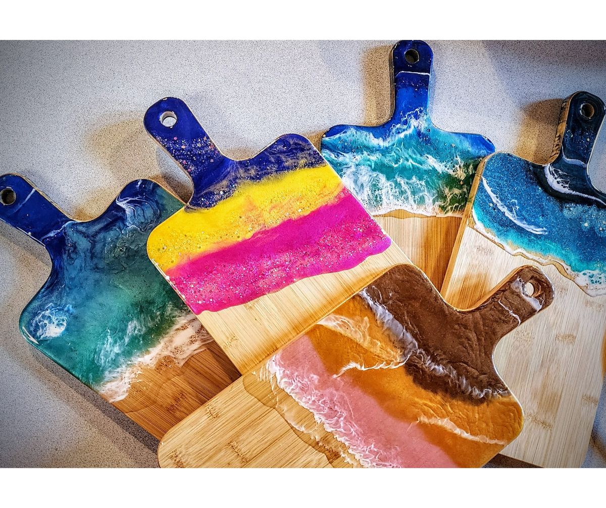 Creative Workshop - Resin Mica Swirl Charcuterie Board